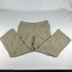 The North Face Convertible Cargo Pants Womens Size 12 Beige‎ 100% Nylon Outdoor